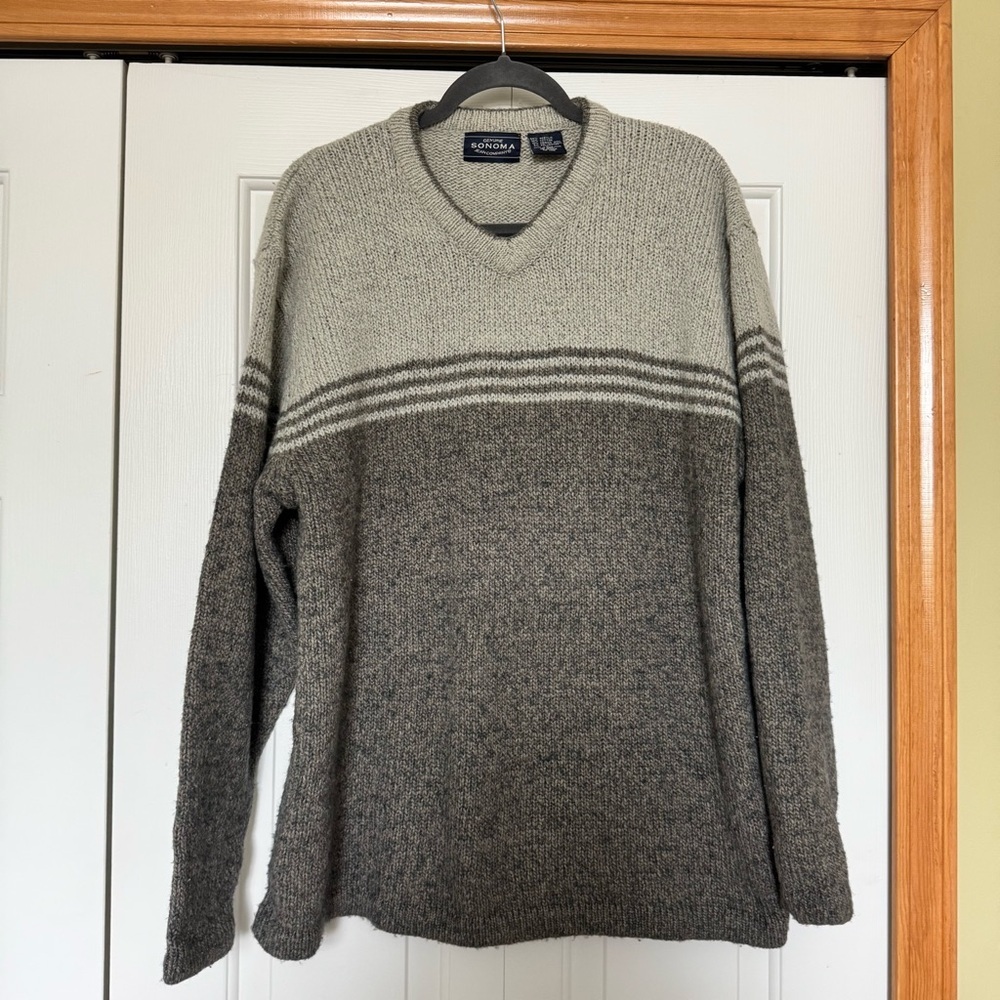 Sonoma Vintage Y2K‎ Wool Blend Striped Sweater